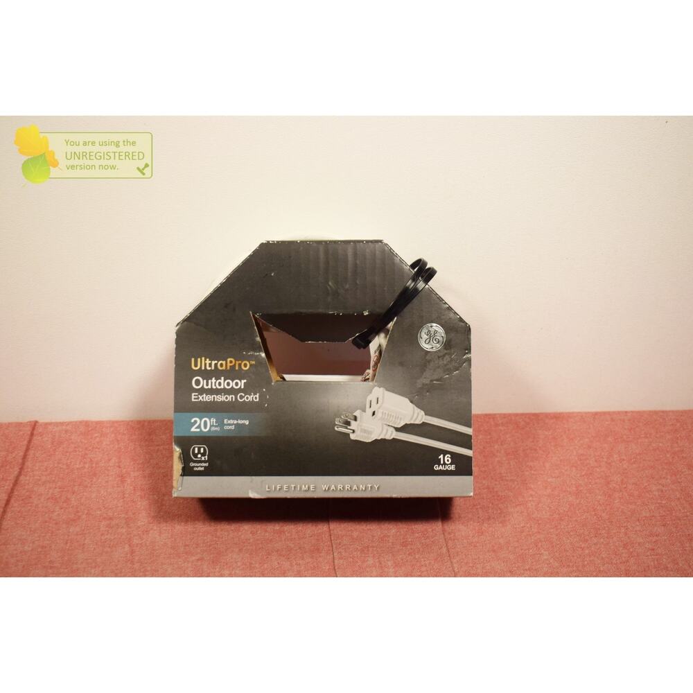 GE 1-Outlet Grounded Extension Cord Outdoor 16AWG 20' White